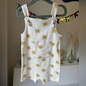 Kate Quinn overalls with sun print